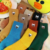 Cute Elastic Force Knitted Stockings Stock For Winter