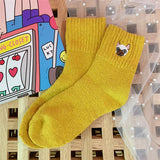 Cute Elastic Force Knitted Stockings Stock For Winter