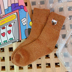 Cute Elastic Force Knitted Stockings Stock For Winter